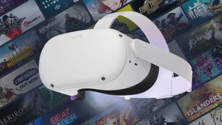 Beat Saber를 포함한 수많은 Steam 게임 앞에 있는 Oculus Quest 2