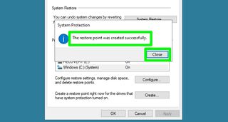 Windows 10에서 시스템 복원을 사용하는 방법 - 성공