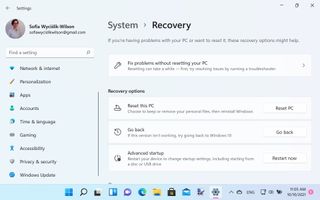 Windows 11의 복구 옵션