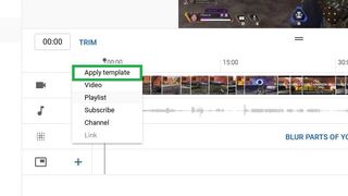 YouTube에서 동영상을 편집하는 방법: 최종 화면 추가 2단계: '템플릿 적용' 클릭