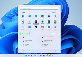 Windows 11 시작 메뉴의 이미지