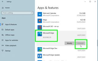 Microsoft Edge 제거 방법 - 앱 제거