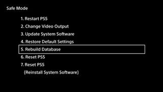 PS5 안전 모드