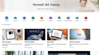 Microsoft 365의 온라인 교육 웹페이지