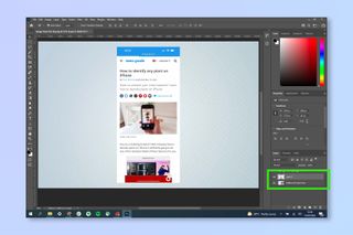 Adobe Photoshop에서 배경을 추가하는 데 필요한 단계를 보여주는 스크린샷