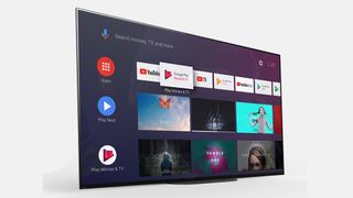 Android TV 인터페이스의 예입니다.