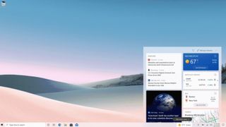 Windows 10 뉴스 및 날씨 위젯