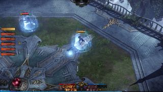 팀 동료와 함께 pvp 경기장에서 사용되는 Lost Ark Gunslinger