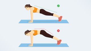 올바른 자세로 플랭크 운동을 하는 방법