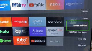 Fire TV 홈 화면 앱 설정