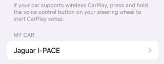 무선으로 Apple Carplay 설정