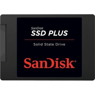 흰색 배경의 SanDisk SSD