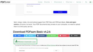 PDF 파일 결합 방법 2단계: Windows 다운로더(.exe)를 클릭합니다.