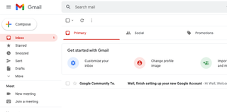 Gmail 계정을 만드는 방법 - Gmail 화면