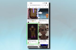 TikTok을 사용하는 iPhone의 스크린샷, TikTok 비디오를 iPhone 배경화면으로 설정하는 단계를 시연