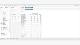 Tableau의 기본 통합 문서 화면