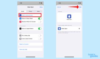iPhone에서 물을 배출하는 방법: 홈 화면에 추가 선택