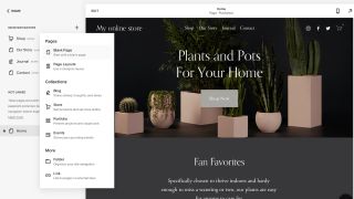 사용 중인 Squarespace의 웹사이트 빌더