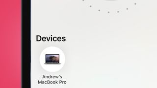 Airdrop을 보여주는 MacBook 화면