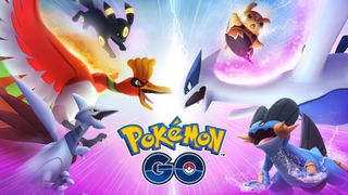 Pokémon Go 포켓몬은 'Pokémon Go'라는 단어를 둘러싸고 있습니다.