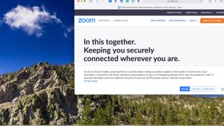 macOS Big Sur의 Zoom 웹사이트