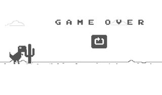 크롬 공룡 게임 해킹 방법 - 게임 오버